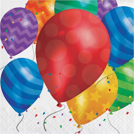 Creative Converting Balloon Blast Napkins, 6.5", 192PK 667800